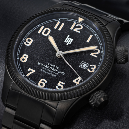 Montre Lip Type 14 Automatique Homme acier PVD noir 676033