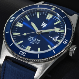 Montre Lip Nautic 666 Automatique Bleu 39 mm, 676051