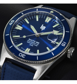 Montre Lip Nautic 666 Automatique Bleu 39 mm, 676051
