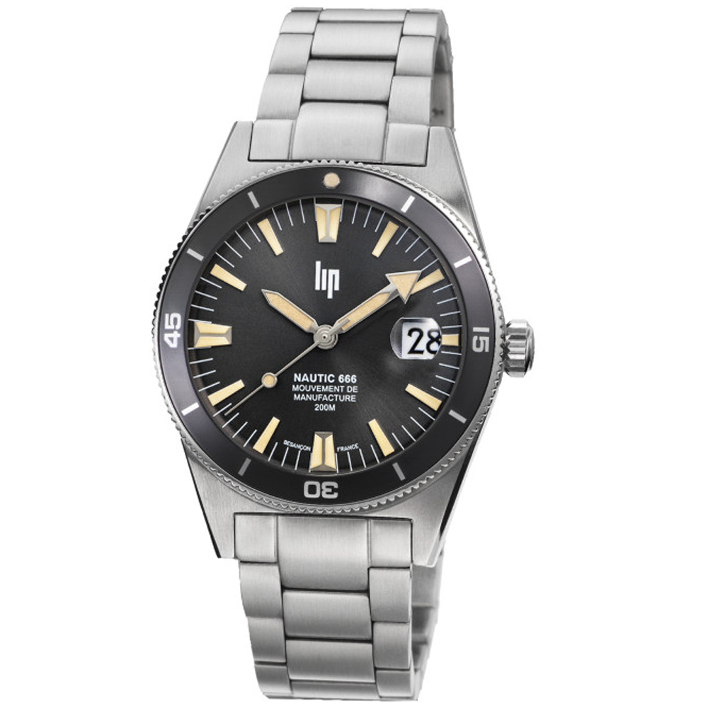 Montre Homme Lip Nautic 666 Automatique Manufacture 39 mm en acier 676053