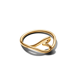 Bague Pandora Cœur Organique Dorée 585/1000, 164361C00