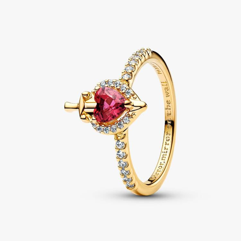 Bague Pandora les méchants de Disney Reine-Sorcière en métal doré or jaune 585/1000, 163422C01