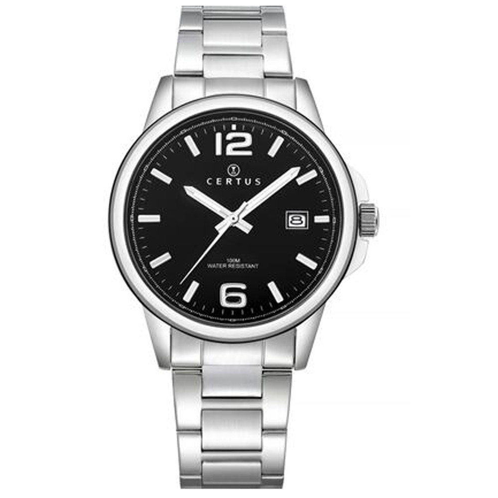 Certus 616469. Montre homme acier noir