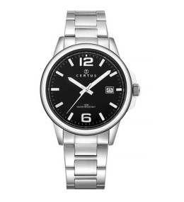 Certus 616469. Montre homme acier noir