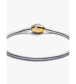 Pandora 563683C01. Bracelet serpent métal doré or 585/1000
