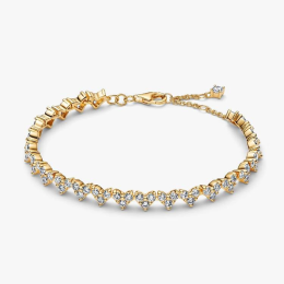 Bracelet Pandora Timeless coeurs trio de pierres en métal doré or jaune 585/1000, 564390C01