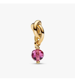 Charm pendentif Pandora Cercle de l'Éternité rose Facetté en métal doré or jaune 585/1000, 763462C10