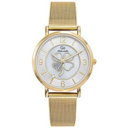 Montre Femme GO Analogique Aiguilles, cadran argenté trèfle à quatre feuilles, 695642