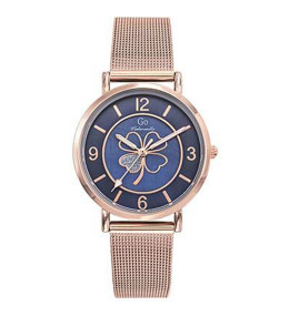 Montre Femme GO Analogique Aiguilles, cadran bleu trèfle à quatre feuilles, 695644