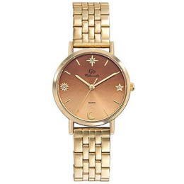 Montre Femme GO Analogique Aiguilles, cadran orange éclats d'étoiles, 695648