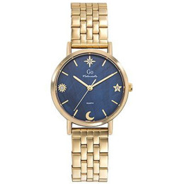 Montre Femme GO Analogique Aiguilles, cadran bleu éclats d'étoiles, 695650