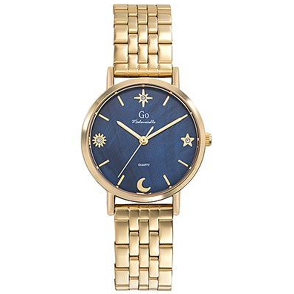 Montre Femme GO Analogique Aiguilles, cadran bleu éclats d'étoiles, 695650