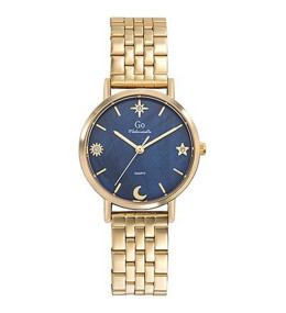 Montre Femme GO Analogique Aiguilles, cadran bleu éclats d'étoiles, 695650