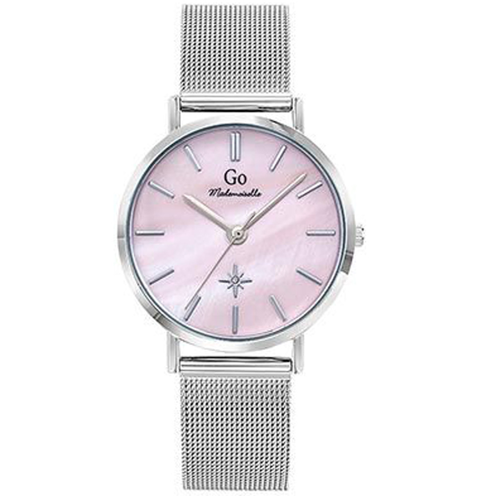 Montre Femme GO Analogique Aiguilles, cadran rose éclats d'étoiles, 695651