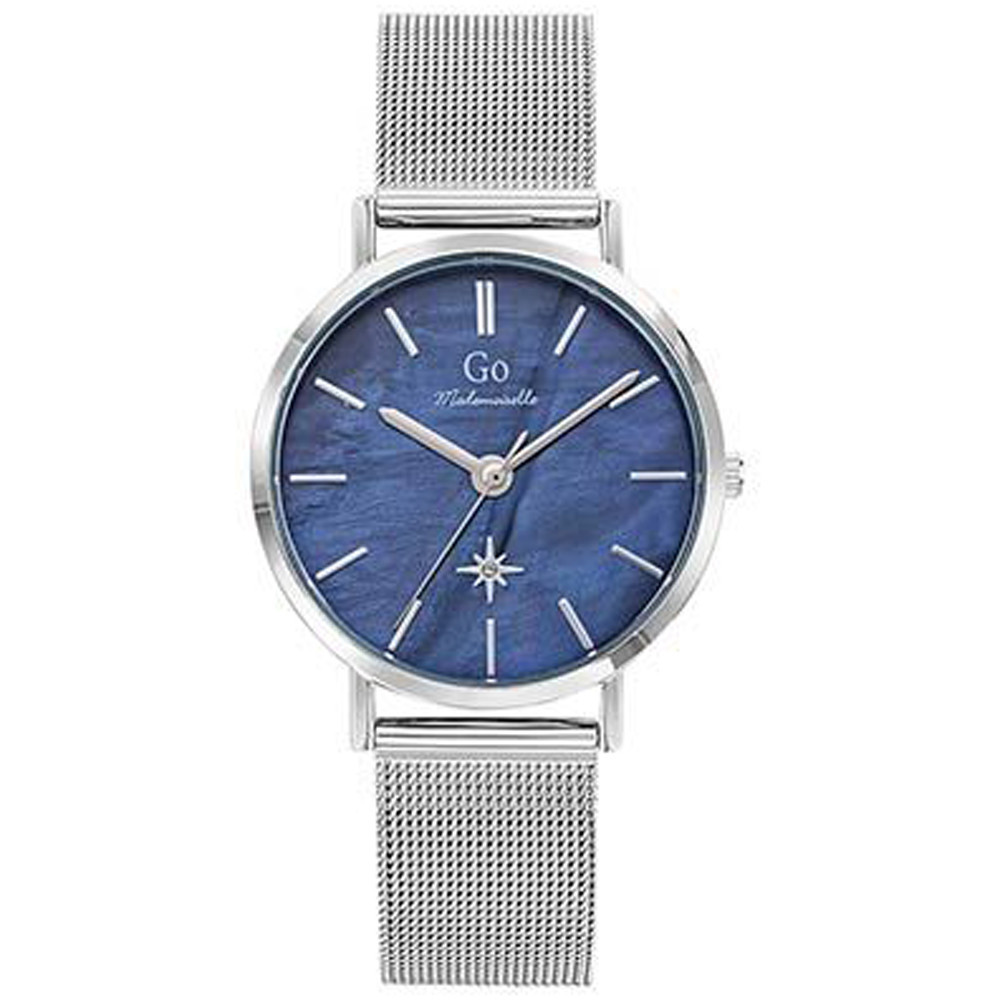 Montre Femme GO Analogique Aiguilles, cadran bleu éclats d'étoiles, 695652