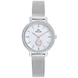 Montre Femme GO Analogique Aiguilles, cadran blanc éclats d'étoiles, 695665
