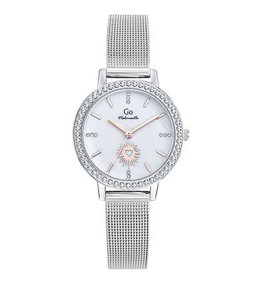 Montre Femme GO Analogique Aiguilles, cadran blanc éclats d'étoiles, 695665