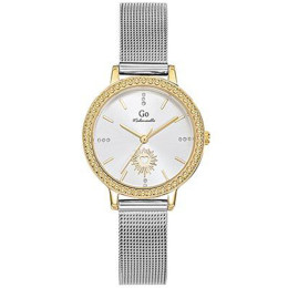 Montre Femme GO Analogique Aiguilles, cadran argent éclats d'étoiles, 695666