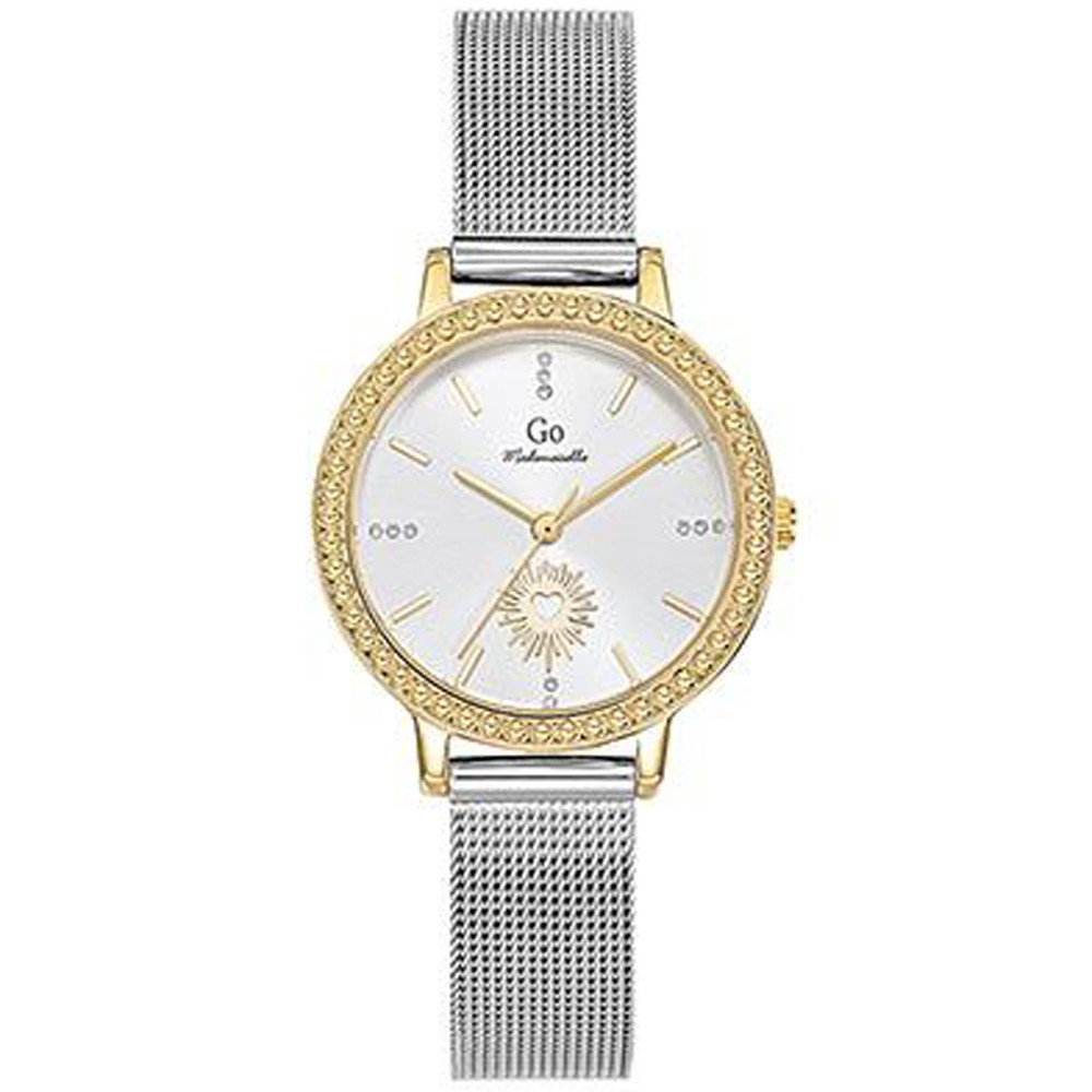 Montre Femme GO Analogique Aiguilles, cadran argent éclats d'étoiles, 695666