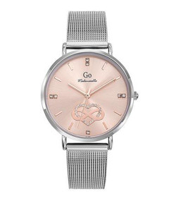 Montre Femme GO Analogique Aiguilles, cadran rose coeur et infini, 695668