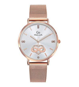 Montre Femme GO Analogique Aiguilles, cadran argent coeur et infini, 695670