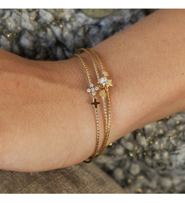 Bracelet Jonc ZAG Aéris Doré Étoiles 60x50mm