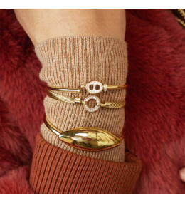Bracelet ZAG Invalis Doré Zirconiums