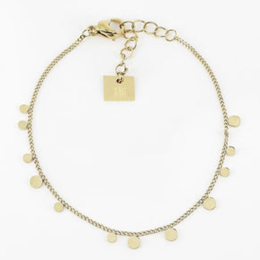 Bracelet mini confettis en acier PVD jaune ZAG bijoux, SBS12105-01WHT