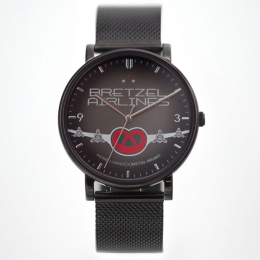 Montre Homme PIERRE LANNIER ✕ BRETZEL AIRLINES, Bretzel airlines en acier PVD noir BA01A439