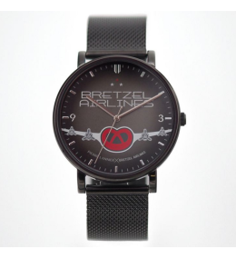 Montre Homme PIERRE LANNIER ✕ BRETZEL AIRLINES, Bretzel airlines en acier PVD noir BA01A439