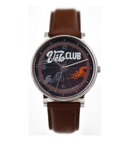 Montre Homme PIERRE LANNIER ✕ BRETZEL AIRLINES, Vélo club en acier et cuir, BA04A134