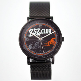 Montre Homme PIERRE LANNIER ✕ BRETZEL AIRLINES, Vélo club en acier PVD noir, BA04A439