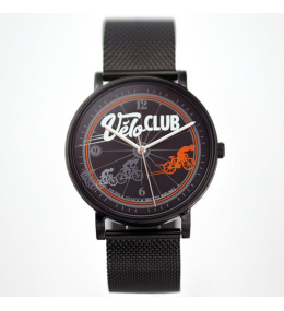 Montre Homme PIERRE LANNIER ✕ BRETZEL AIRLINES, Vélo club en acier PVD noir, BA04A439
