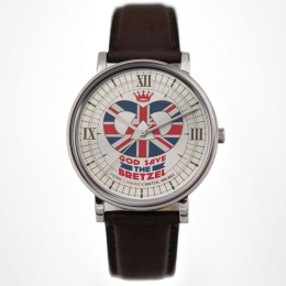Montre Homme PIERRE LANNIER ✕ BRETZEL AIRLINES, God Save Bretzel en acier et cuir, BA05A124