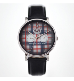 Montre Homme PIERRE LANNIER ✕ BRETZEL AIRLINES, Kelsch bleu blanc rouge en acier et cuir, BA08A163