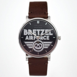 Montre Homme PIERRE LANNIER ✕ BRETZEL AIRLINES, Bretzel Air Force en acier et cuir, BA10A134