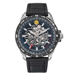 Montre Homme Patrouille De France Athos 5, Automatique, acier et cuir 668116