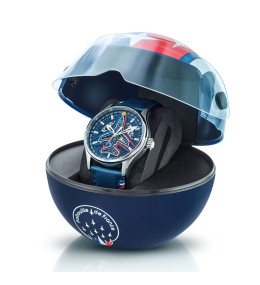 Montre Homme Patrouille De France, édition numérotée, limitée à 700 ex. Coffret Athos, Automatique, acier et cuir, 668910
