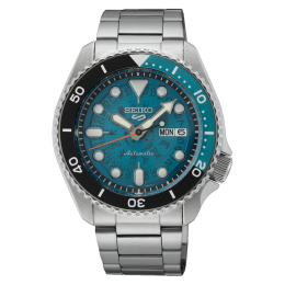 Montre Homme SEIKO 5 - Automatique 3 aiguilles, jour et date acier SRPJ45K1