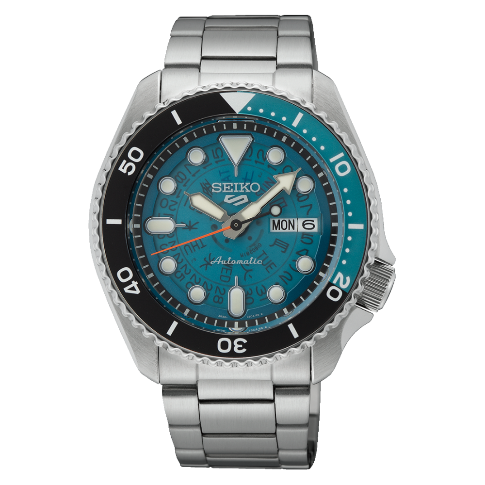 Montre Homme SEIKO 5 - Automatique 3 aiguilles, jour et date acier SRPJ45K1