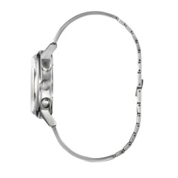 Montre Lip Rallye 671827 - Chrono Méca-Quartz Argenté & Cuir