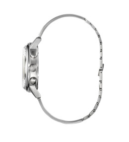 Montre Lip Rallye 671827 - Chrono Méca-Quartz Argenté & Cuir