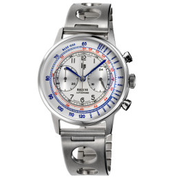 Montre Homme Lip Rallye, 40 mm, chronographe Méca quartz acier et cuir 671827