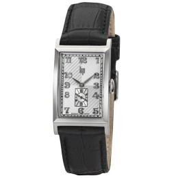 Montre homme Lip Churchill T24, 41,5 X 23,5 mm, quartz, acier et cuir 671944