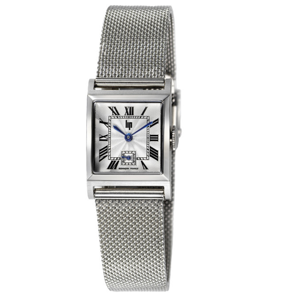 Montre Femme Lip Churchill C18, 21 X 21 mm, quartz, acier PVD jaune et cuir 671946