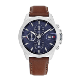 Montre Homme Tommy Hilfiger - Collection Jameson - acier et cuir Réf 1792195