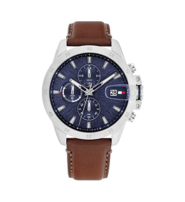 Montre Homme Tommy Hilfiger - Collection Jameson - acier et cuir Réf 1792195