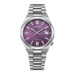 Montre Femme Citizen, Tsuyosa cadran violet et acier automatique, NJ0200-50W