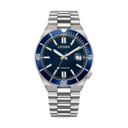 Montre homme Citizen, Tsuyosa shore cadran bleu et acier automatique, NJ0230-59L