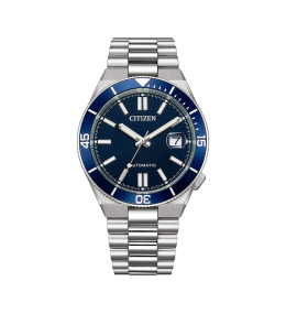 Montre homme Citizen, Tsuyosa shore cadran bleu et acier automatique, NJ0230-59L
